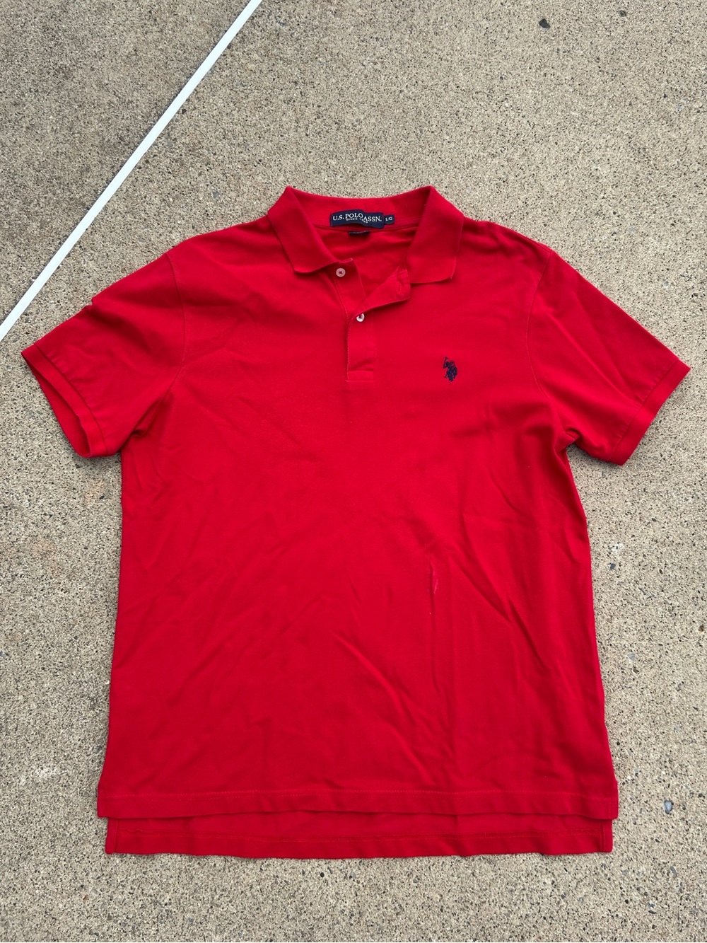 U.S. Polo Assn. Men’s Red Short Sleeve Polo Shirt Size Large